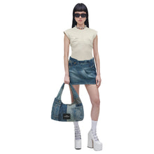 Load image into Gallery viewer, THE DECONSTRUCTED DENIM SACK BAG