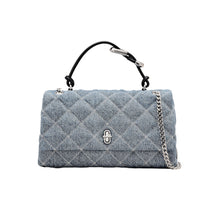 Load image into Gallery viewer, THE QUILTED DENIM DUAL CONVERTIBLE SHOULDER BAG