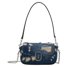 Load image into Gallery viewer, THE RIP AND REPAIR DENIM CLOVER SHOULDER BAG