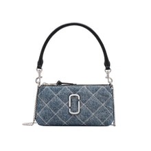 Load image into Gallery viewer, THE QUILTED DENIM SNAPSHOT CONVERTIBLE SHOULDER BAG