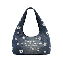 Load image into Gallery viewer, THE SEQUIN DAISY DENIM SACK BAG