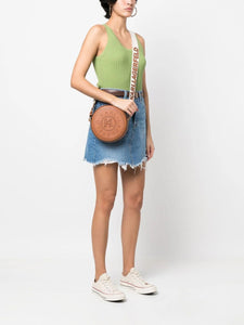 K/CIRCLE ROUND PERFORATED LOGO CROSSBODY BAG