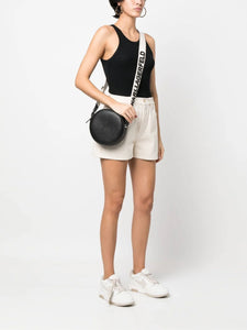 K/CIRCLE ROUND PERFORATED LOGO CROSSBODY BAG