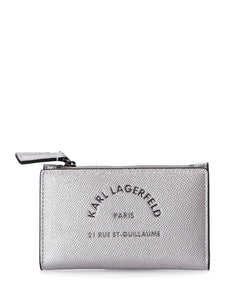 KARL LAGERFELD LOGO LETTERING FAUX - LEATHER WALLET