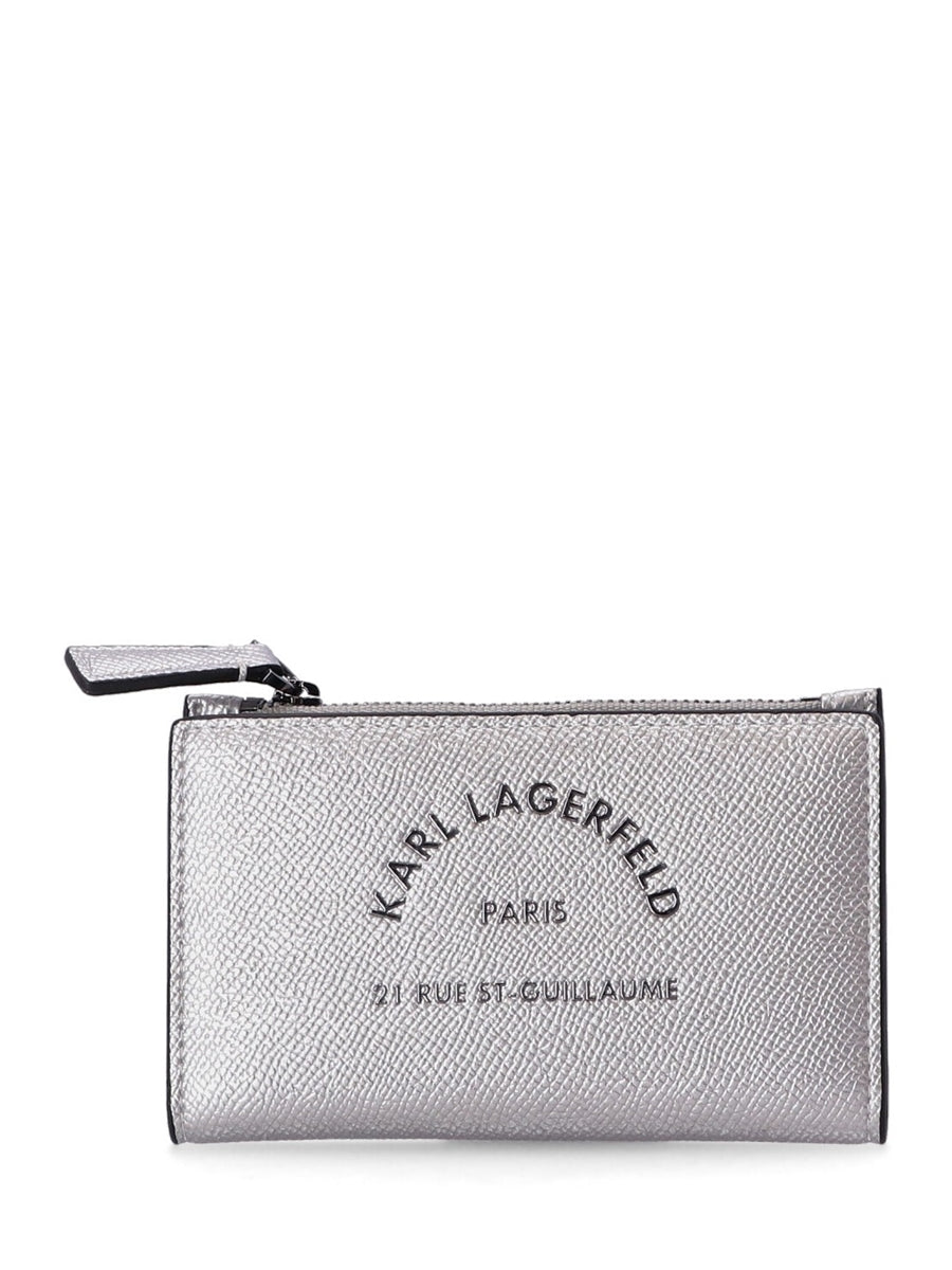 KARL LAGERFELD LOGO LETTERING FAUX - LEATHER WALLET