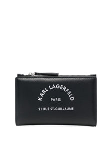 KARL LAGERFELD LOGO LETTERING FAUX - LEATHER WALLET