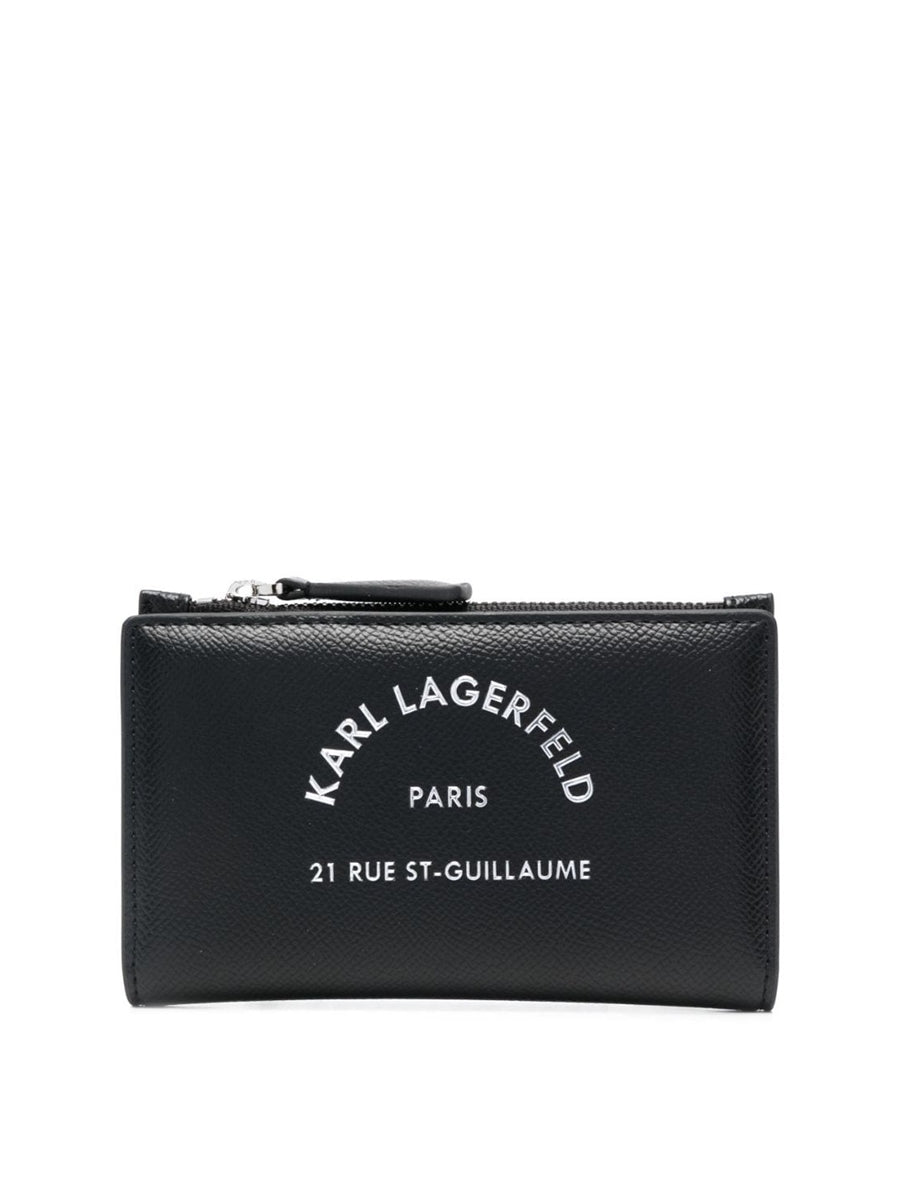 KARL LAGERFELD LOGO LETTERING FAUX - LEATHER WALLET