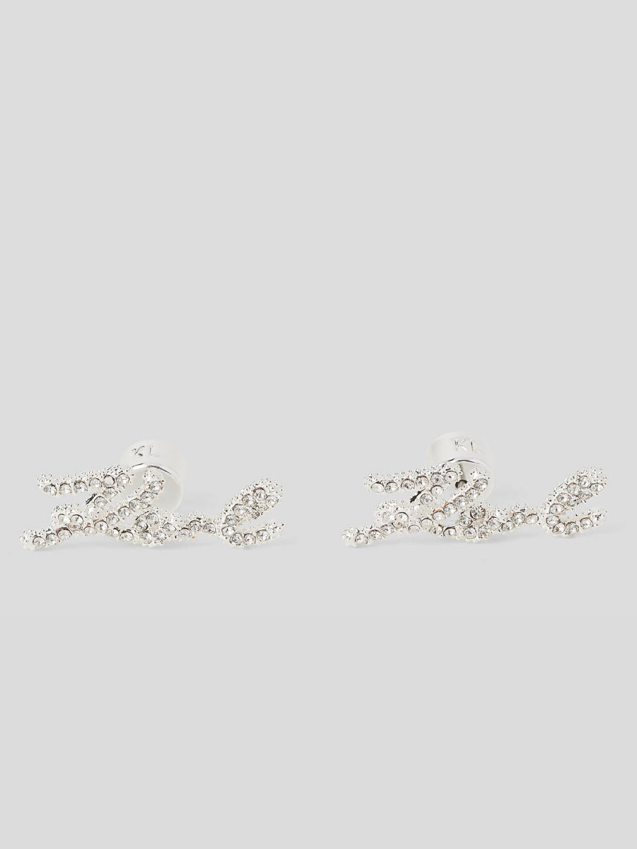 K/SIGNATURE PAVÉ STUD EARRINGS