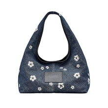 Load image into Gallery viewer, THE SEQUIN DAISY DENIM SACK BAG