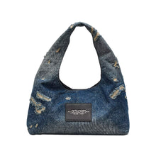 Load image into Gallery viewer, THE RIP AND REPAIR DENIM SACK BAG