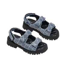 Load image into Gallery viewer, THE QUILTED DENIM SUNNY SANDAL