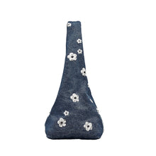 Load image into Gallery viewer, THE SEQUIN DAISY DENIM SACK BAG