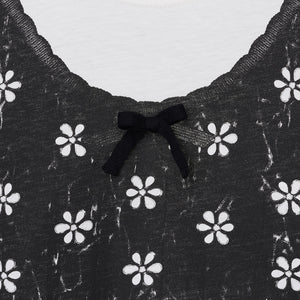 THE TROMPE L'OEIL EYELET SLIM TEE