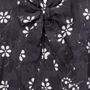 THE TROMPE L'OEIL EYELET BOW BLOUSE