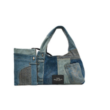 Load image into Gallery viewer, THE DECONSTRUCTED DENIM SACK BAG