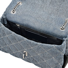 Load image into Gallery viewer, THE QUILTED DENIM DUAL CONVERTIBLE SHOULDER BAG