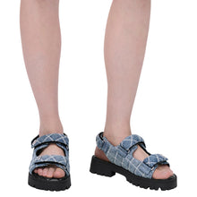 Load image into Gallery viewer, THE QUILTED DENIM SUNNY SANDAL
