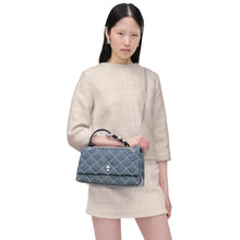 Load image into Gallery viewer, THE QUILTED DENIM DUAL CONVERTIBLE SHOULDER BAG