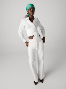 DVF	PERFECT WRAP TOP WHITE