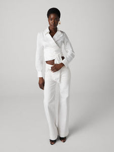 DVF	PERFECT WRAP TOP WHITE