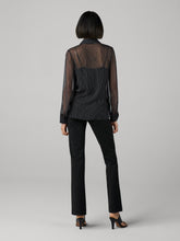 Load image into Gallery viewer, DVF	EVA BLOUSE	SIGNATURE PINSTRIPE BLACK