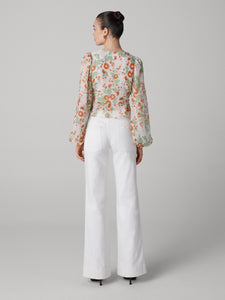 DVF	MARY TOP MARLENE BATIK SMALL IVORY