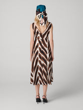 Load image into Gallery viewer, DVF	VIVIENNE DRESS	PIAZZA TIGER BIG COFFEE