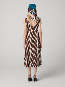 DVF	VIVIENNE DRESS	PIAZZA TIGER BIG COFFEE
