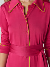 Load image into Gallery viewer, DVF	DIANE SHIRT DRESS BEET PINK