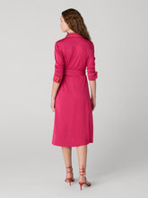 Load image into Gallery viewer, DVF	DIANE SHIRT DRESS BEET PINK