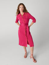 Load image into Gallery viewer, DVF	DIANE SHIRT DRESS BEET PINK