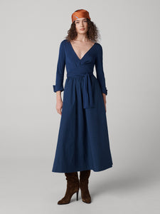 DVF	BALLERINA WRAP DRESS CLASSIC NAVY