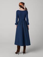 Load image into Gallery viewer, DVF	BALLERINA WRAP DRESS CLASSIC NAVY