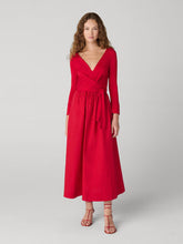 Load image into Gallery viewer, DVF	BALLERINA WRAP DRESS	SCARLET