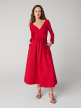 Load image into Gallery viewer, DVF	BALLERINA WRAP DRESS	SCARLET