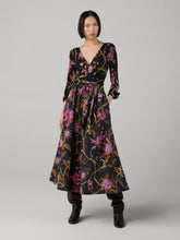 Load image into Gallery viewer, DVF	BALLERINA WRAP DRESS SERENISSIMA BLACK