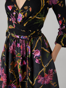 DVF	BALLERINA WRAP DRESS SERENISSIMA BLACK