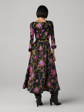 Load image into Gallery viewer, DVF	BALLERINA WRAP DRESS SERENISSIMA BLACK