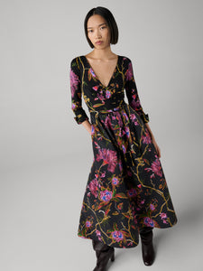 DVF	BALLERINA WRAP DRESS SERENISSIMA BLACK