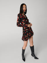 Load image into Gallery viewer, DVF	NOELLE DRESS SHIP LIGHTS BLACK