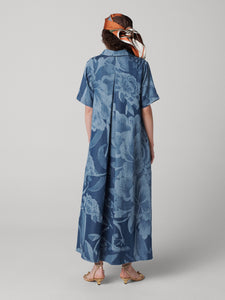 DVF	KARIN DRESS DANCING ROSE GIANT TONAL