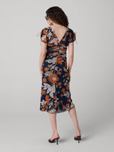 Load image into Gallery viewer, DVF	ELLA REVERSIBLE DRESS	SAVANNA SHADOW BURNT OCHRE
