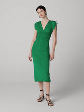 Load image into Gallery viewer, DVF	CHARLOTTE DRESS SIGNATURE GREEN