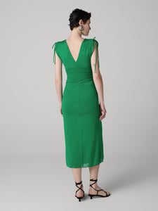 DVF	CHARLOTTE DRESS SIGNATURE GREEN