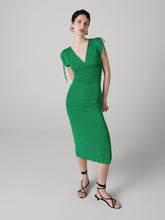 Load image into Gallery viewer, DVF	CHARLOTTE DRESS SIGNATURE GREEN