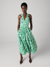 Load image into Gallery viewer, DVF	NOVA DRESS	DESERT PALM INDIAN GREEN