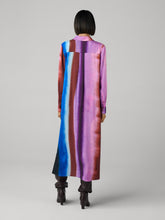Load image into Gallery viewer, DVF	CARRIE SILK CDC DRESS CANAL STRIPE BIG PINK ORCHID