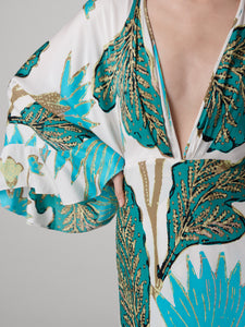 DVF	CHRISTINE DRESS MARLENE BATIK GIANT IVORY