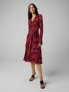 DVF	CARMEN DRESS STRATA CHECK MINI EMBER/TREE BARK MINI