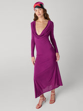 Load image into Gallery viewer, DVF	KAROLINA DRESS	PLUM